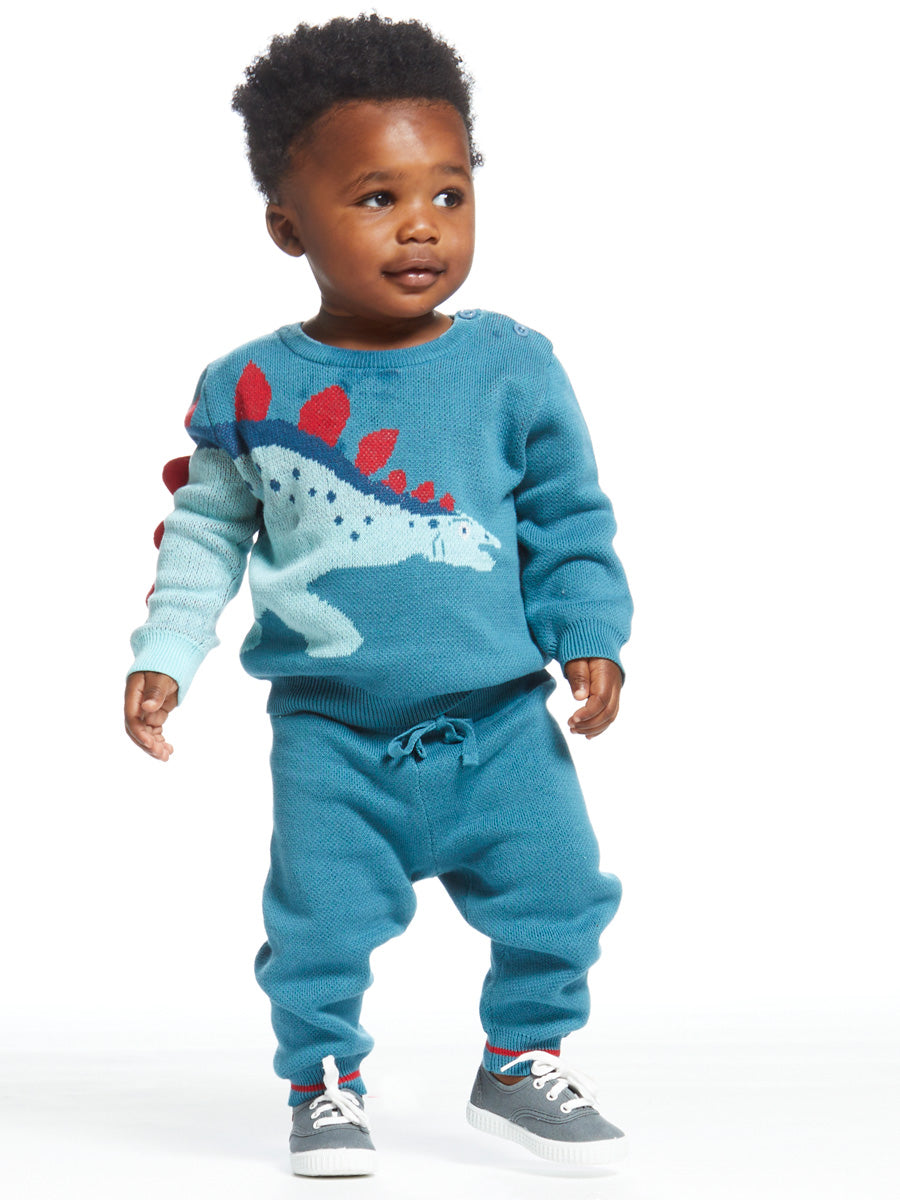 Dinosaur Stegosaurus Sweater and Pants 2 Piece Set