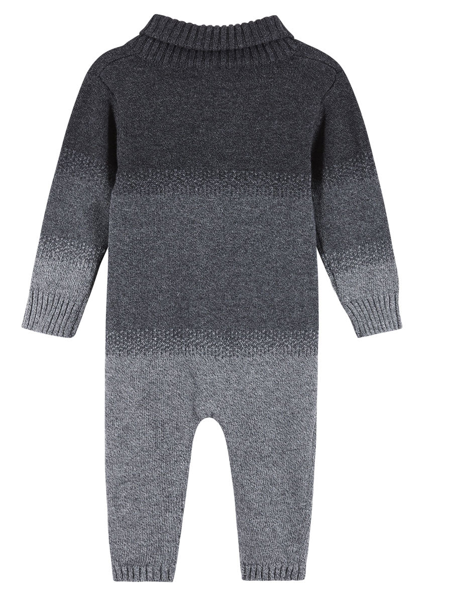 Boys Grey Ombre Toggle Romper and Booties