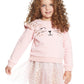 Pink Leopard Print 2-Piece Sweatshirt & Dress Set