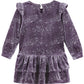Girls Star Print Dropwaist Dress with Ruffle Skirt