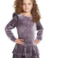 Girls Star Print Dropwaist Dress with Ruffle Skirt
