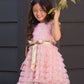 Blush Pink Ruffle Dress for Girls