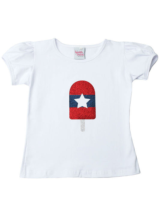 Popsicle Puff Sleeve Tee for Girls
