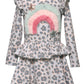 Leopard Print Rainbow Dress for Girls