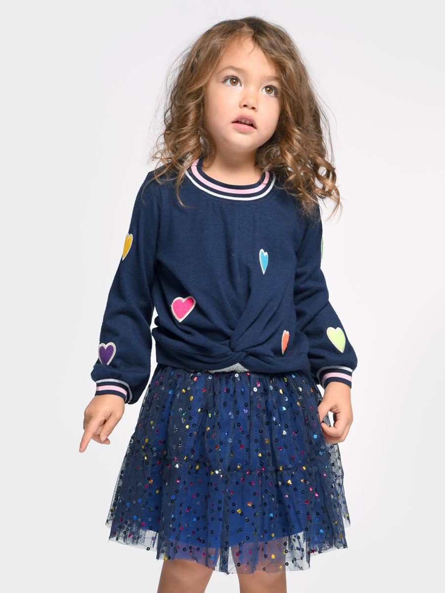 Sequin Navy Tutu Skirt for Girls