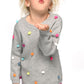 Pompom Grey Knit Sweater for Girls