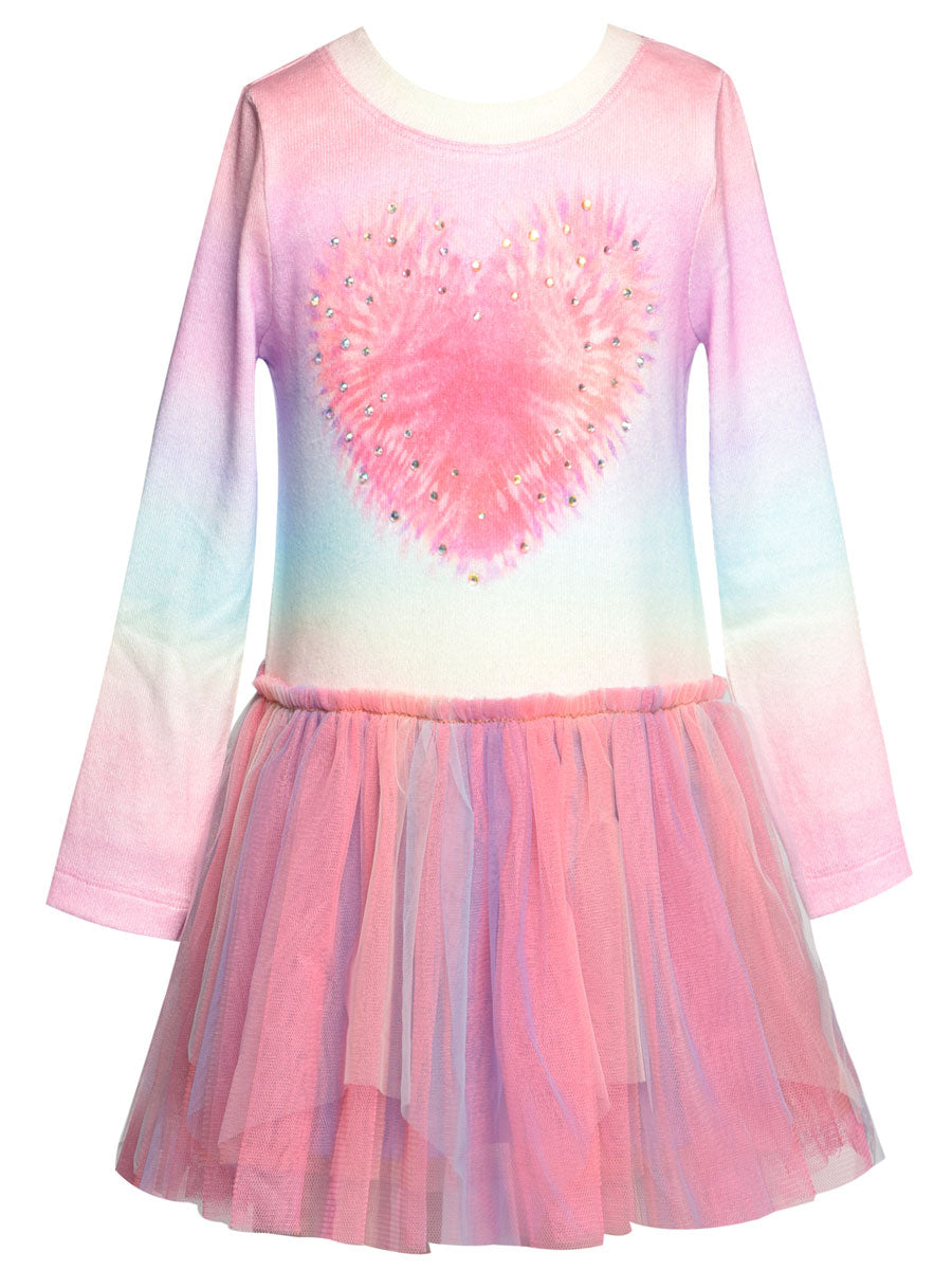 Tie-Dye Heart Tutu Dress for Girls