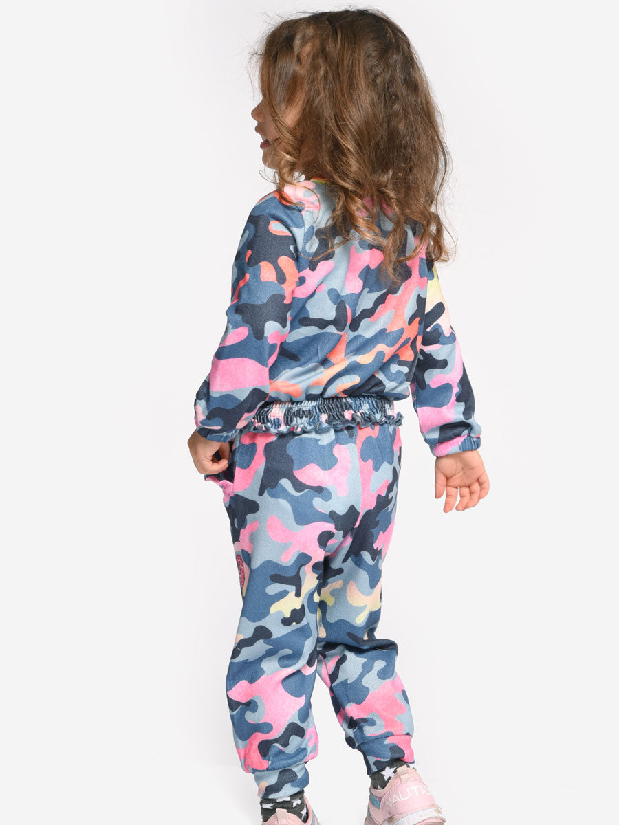 Rainbow Camo Dream Print Top for Girls