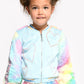 Tie-Dye Faux Fur Bomber Jacket for Girls