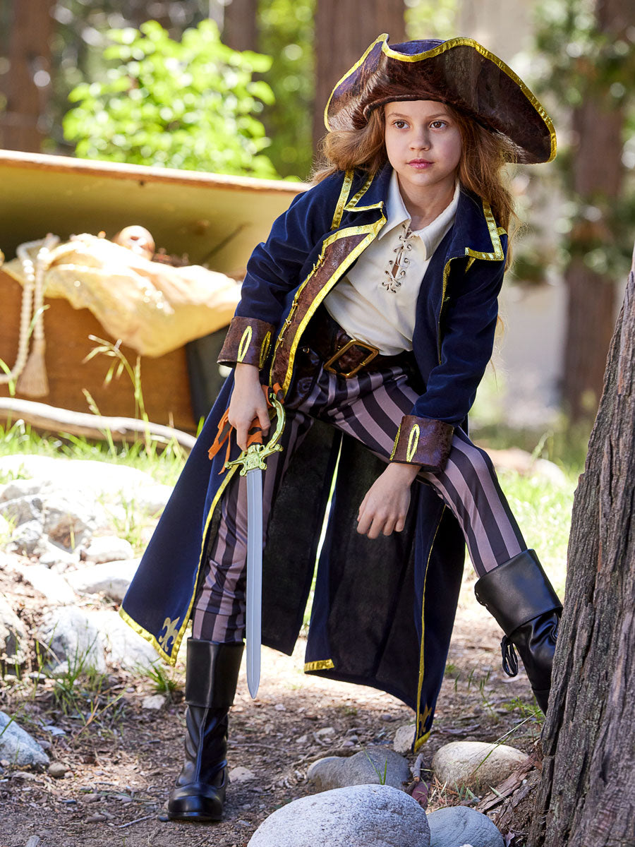 Pirate Captain Costume for Girls, 8-10