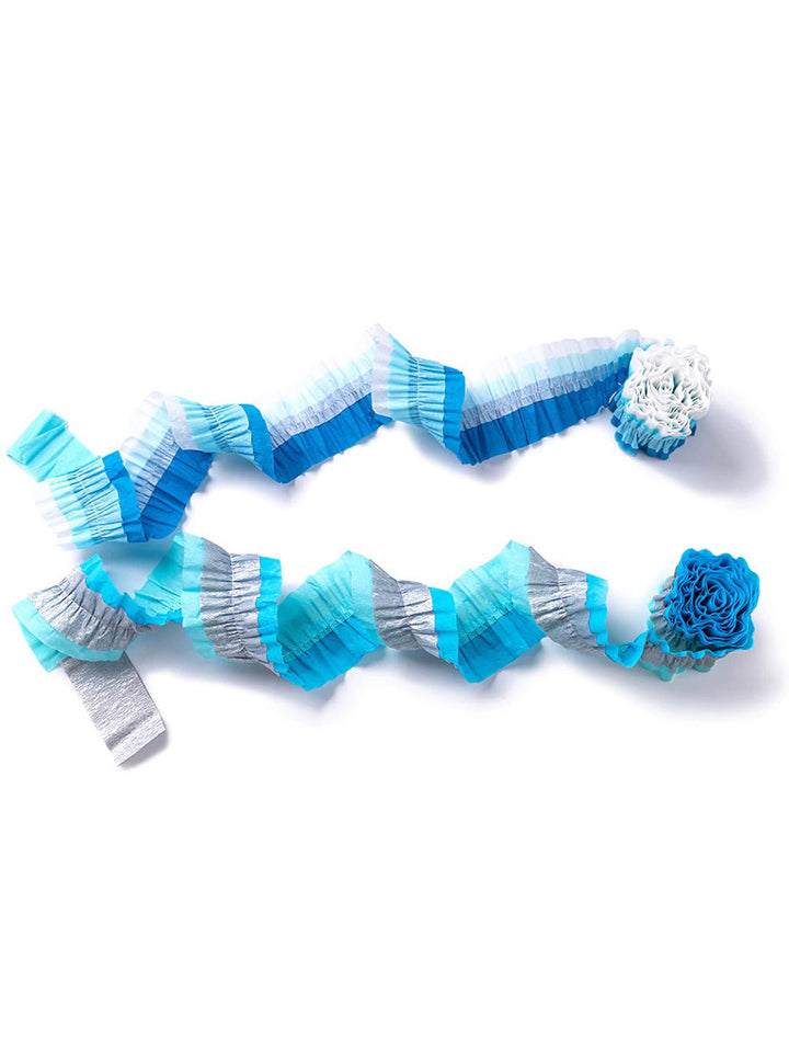 Metallic & Blue Paper Party Streamer