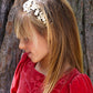Ceramic Flower Hair Vine with Satin Ties 