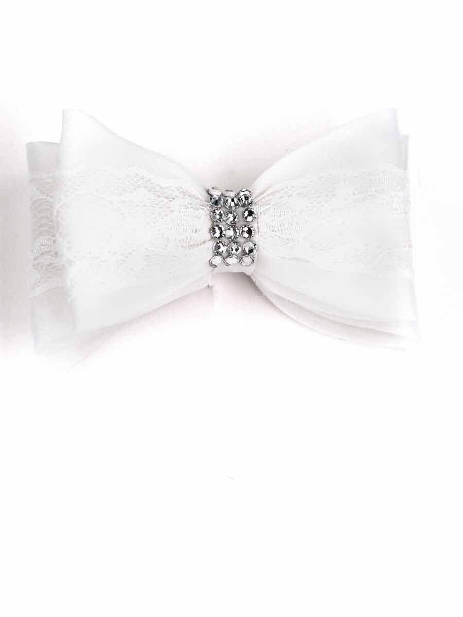 Lace & Satin with Crystal Bow Barrette