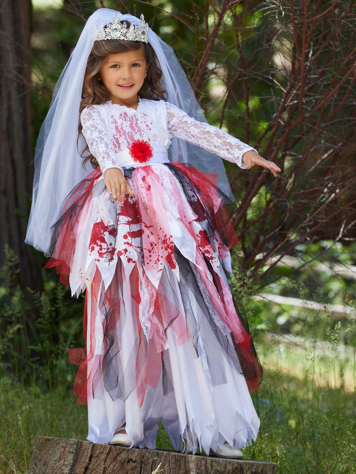 Zombie Bride Costume For Girls