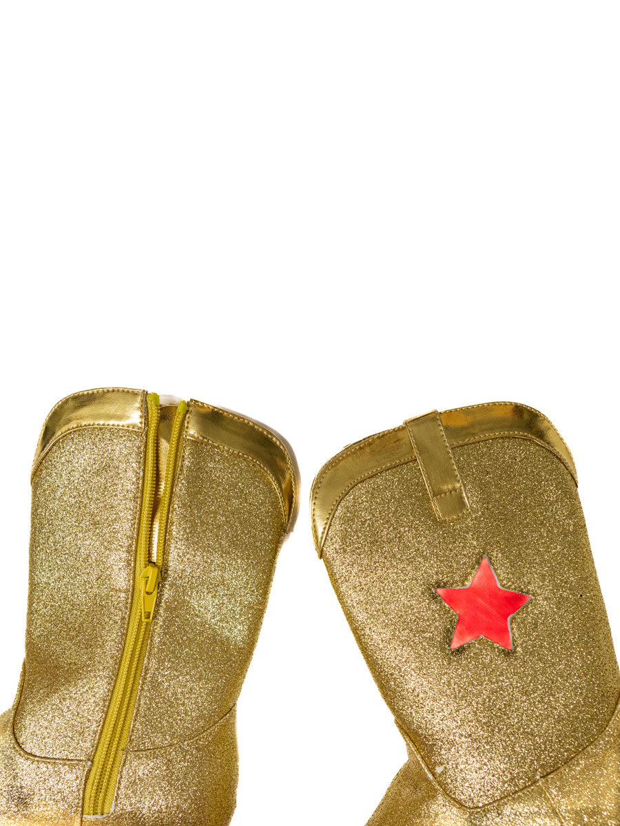Gold Glitter Cowboy Boots