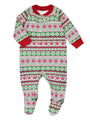 Christmas Fair Isle Footed Onesie Pajamas