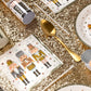 Metallic Nutcracker Paper Party Plates (x8)