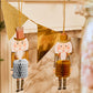 Metallic Nutcracker Honeycomb Hanging Decorations (x5)