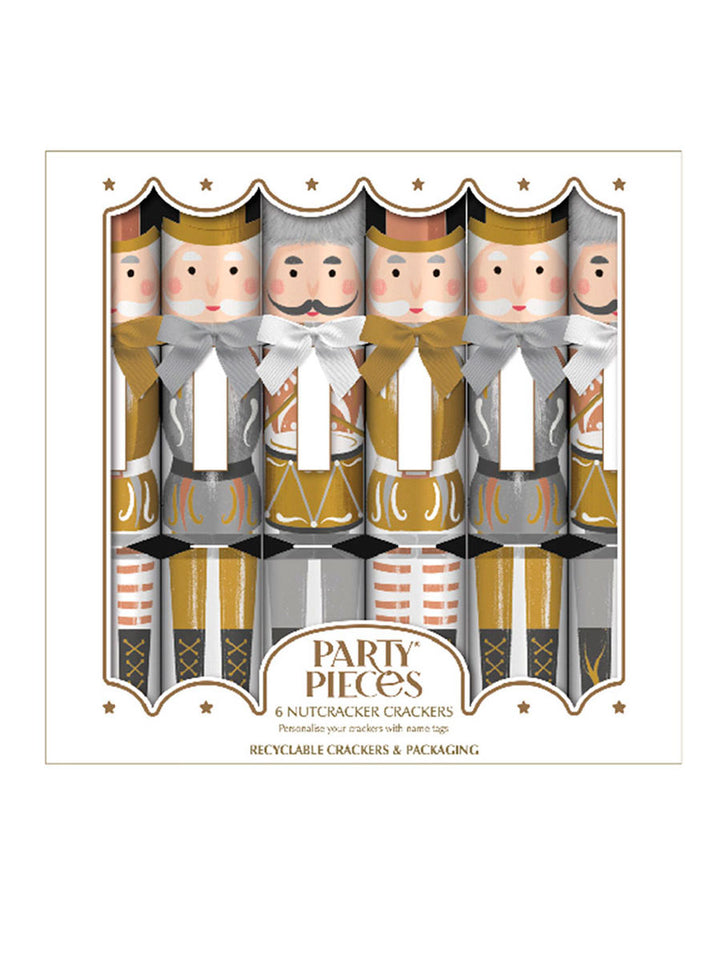 Metallic Nutcracker Christmas Crackers (x6)