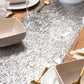 Metallic Silver Glitter Table Runner