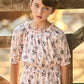 Floral Print Peasant Style Dress