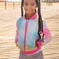 Girls Colorful Bomber Jacket
