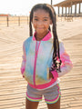 Girls Colorful Bomber Jacket