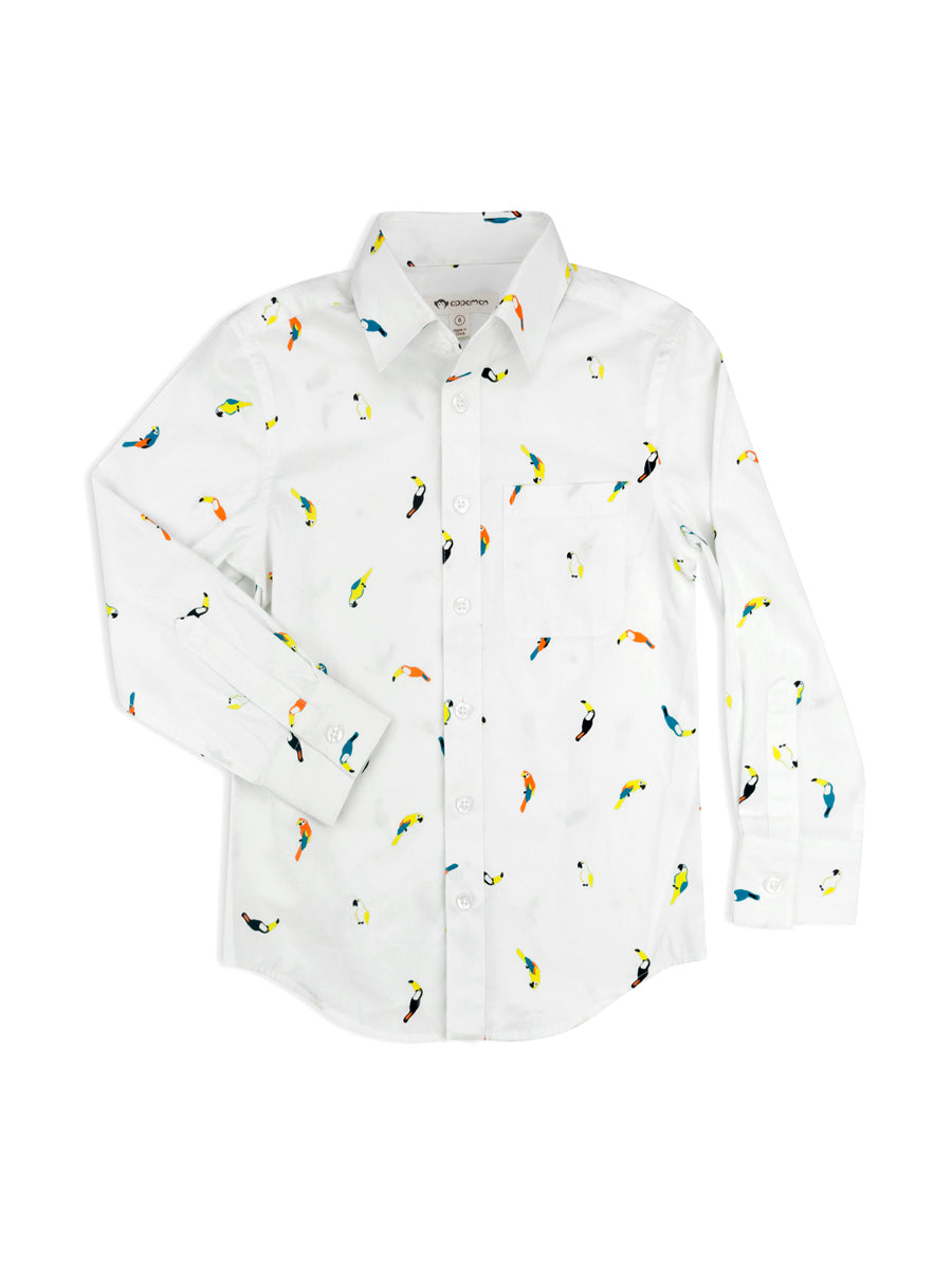White Standard Shirt - Free As A Bird for Boys