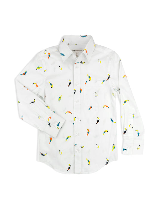White Standard Shirt - Free As A Bird for Boys