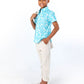 Day Party Shirt - Aqua Bloom