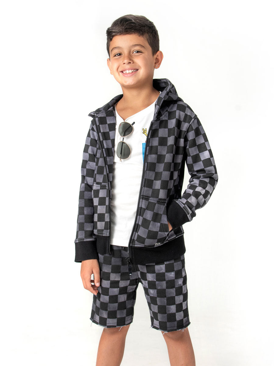 Camp Shorts - Black Check