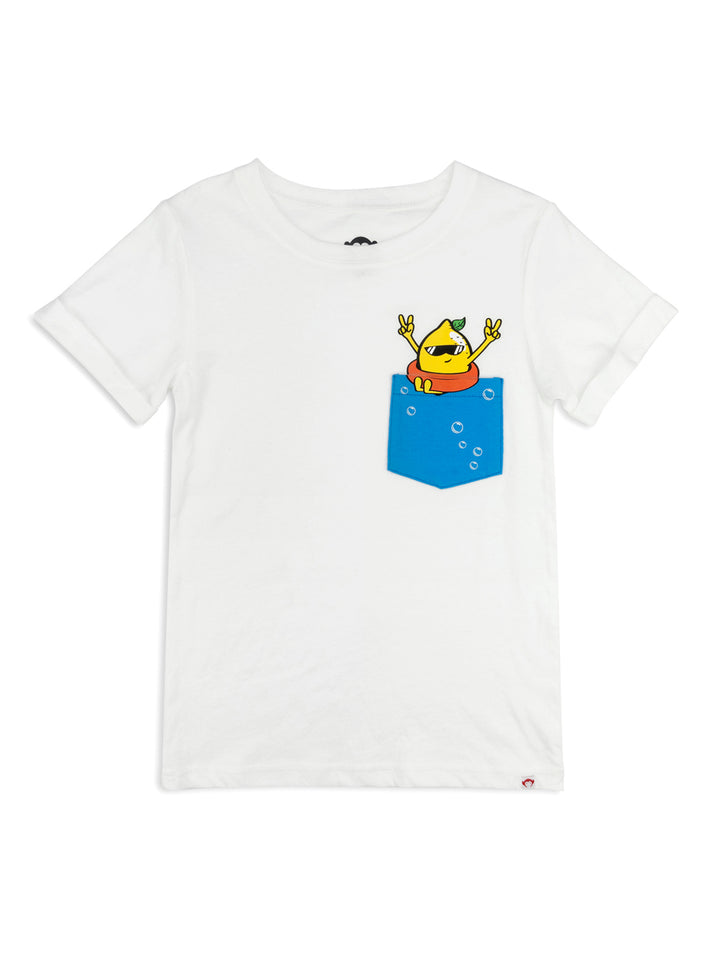 White Day Trip Tee - Pocket Lemon