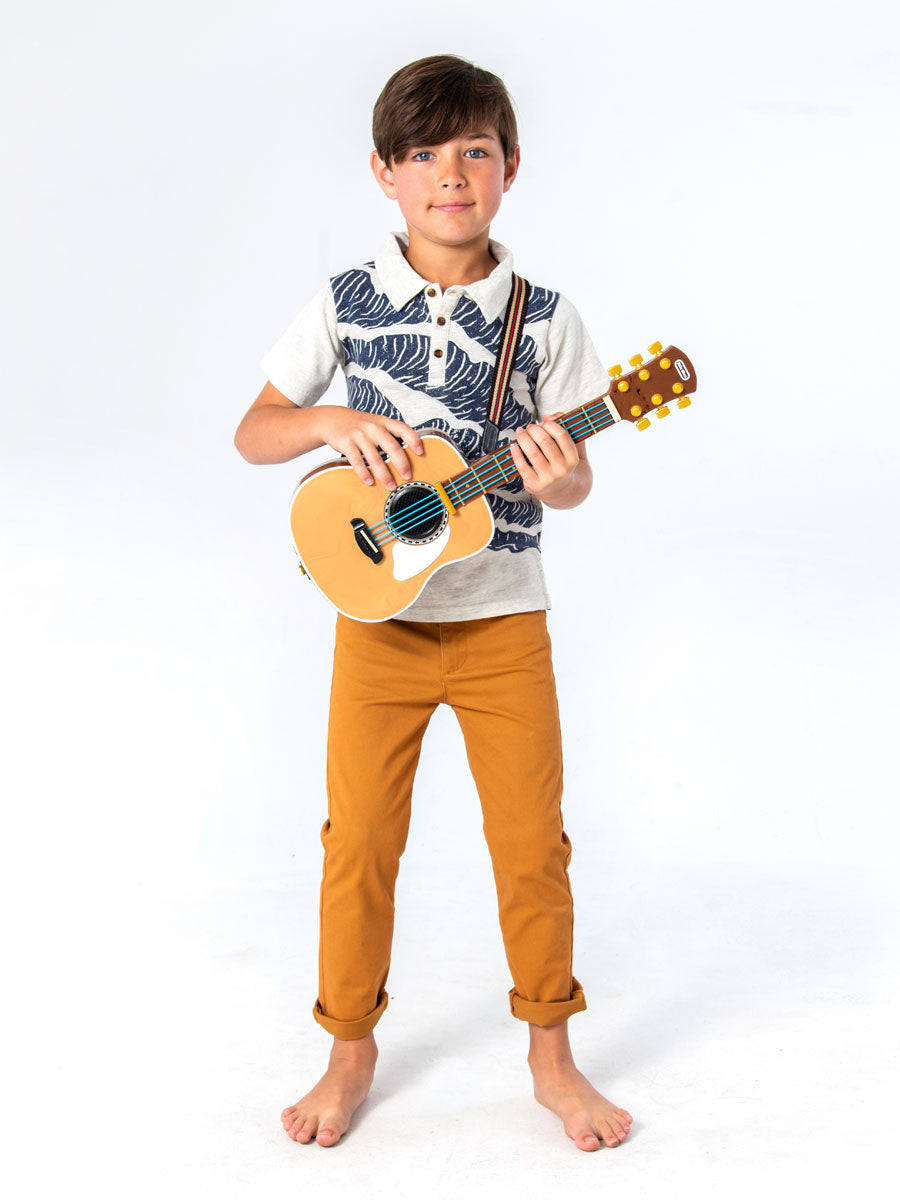 Boys Skinny Twill Pants - Dark Khaki