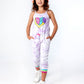 Lavender Tie-Dye Love Jumpsuit for Girls