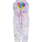Lavender Tie-Dye Love Jumpsuit for Girls