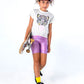 Callaway Animal Print Tee for Girls - Grey Marble