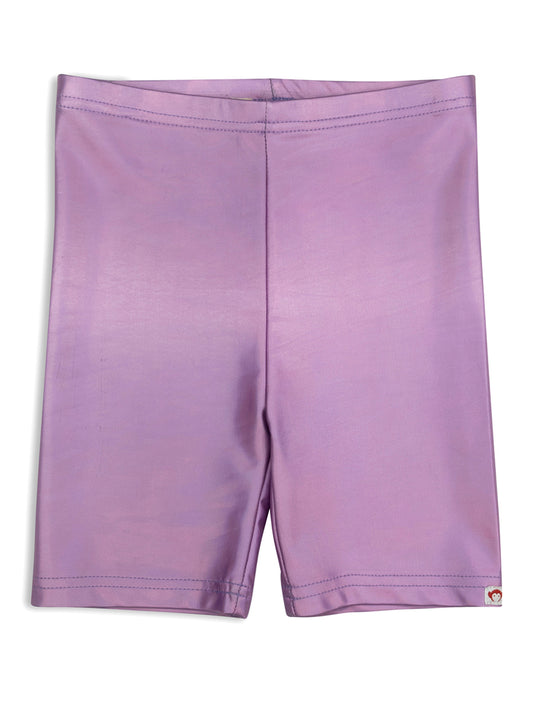 Metallic Pink Bike Shorts for Girls