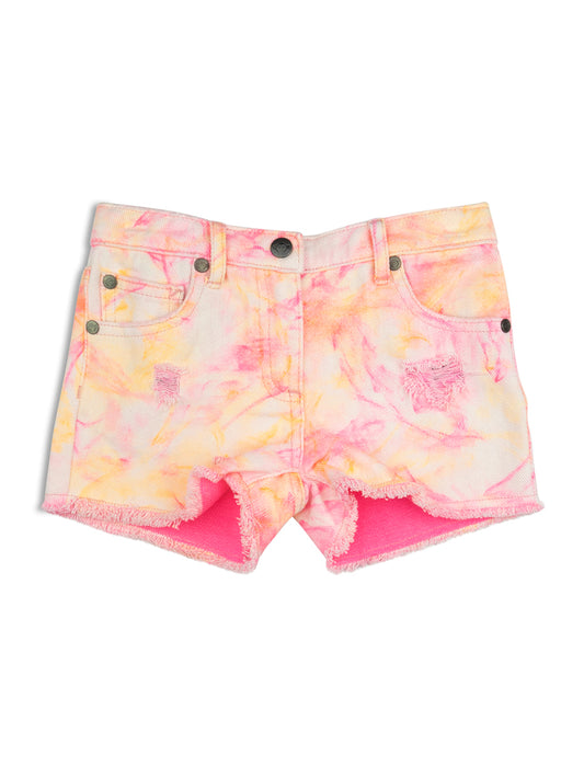 Rhodes Tie Dye Denim Shorts for Girls