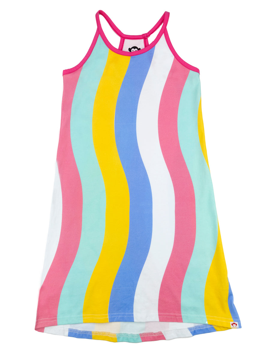 Sol Wavy Multicolor Stripe Dress