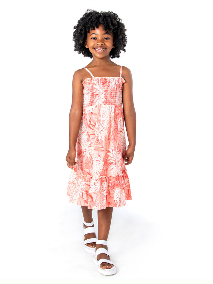 Madison Coral Pineapple Summer Dress