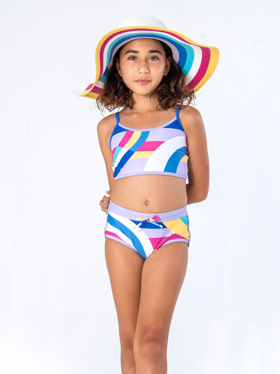 Multicolor Stella Swim Short Set