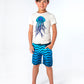 Quick-Dry Hybrid Shorts - Wavy Blue