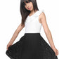 Black and White Eyelet Dress