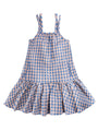 Nova Blue Gingham Sun-Dress