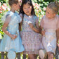 Susie Metallic Floral Pink Dress