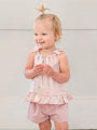 Summer Sparkle Chiffon Top & Short Set