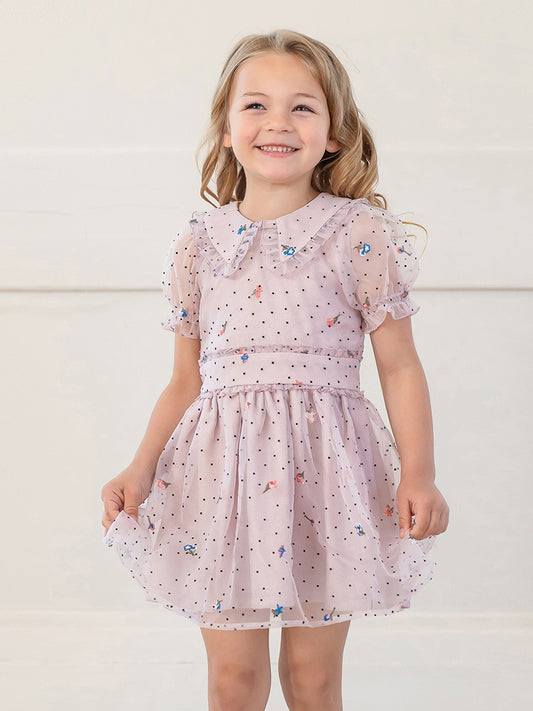 Blissful Belle Sparkly Pink Organza Dress