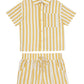 Munchkin Yellow Stripe Woven Shirt & Shorts 2-Piece Set