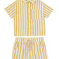 Munchkin Yellow Stripe Woven Shirt & Shorts 2-Piece Set