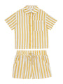 Munchkin Yellow Stripe Woven Shirt & Shorts 2-Piece Set